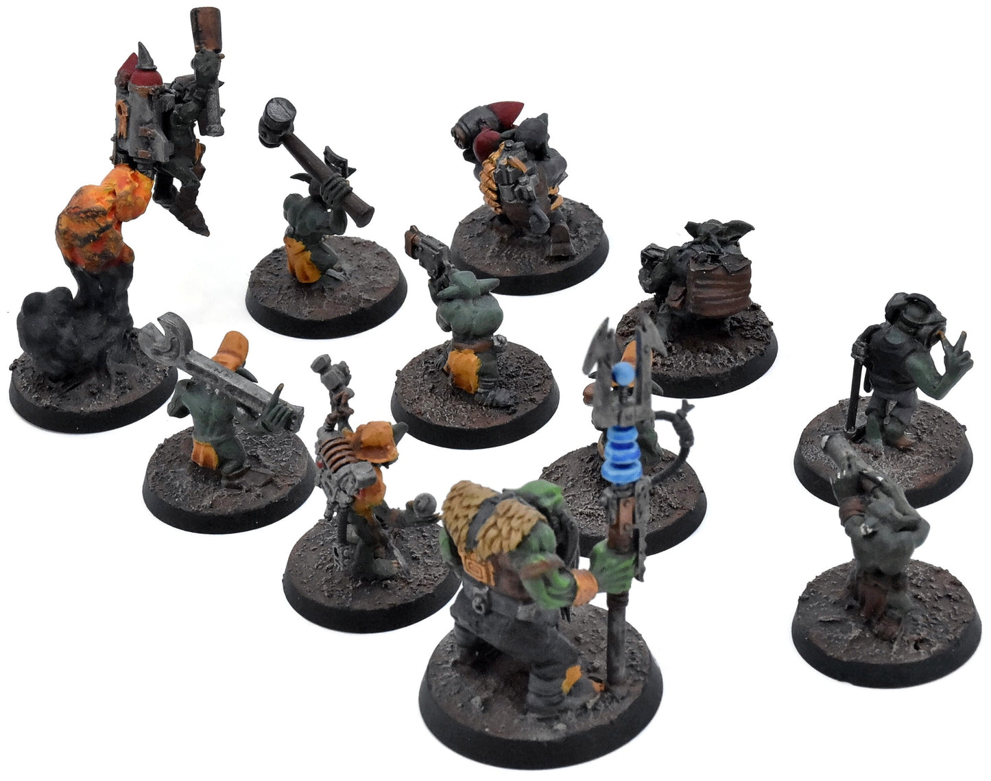 ORKS 11 Gretchin With Runtherd #1 WELL PAINTED Warhammer 40K 2166
