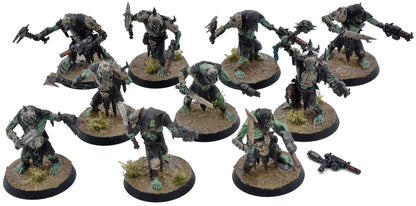 ORKS 10 Ork Boyz #1 WELL PAINTED CONVERTED Warhammer 40K 2173