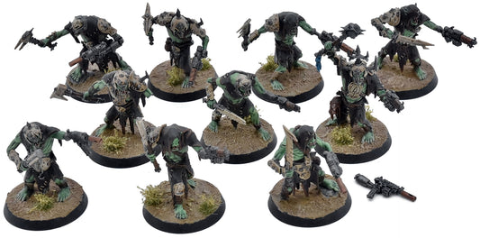 ORKS 10 Ork Boyz #1 WELL PAINTED CONVERTED Warhammer 40K 2173
