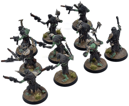 ORKS 10 Ork Boyz #1 WELL PAINTED CONVERTED Warhammer 40K 2173