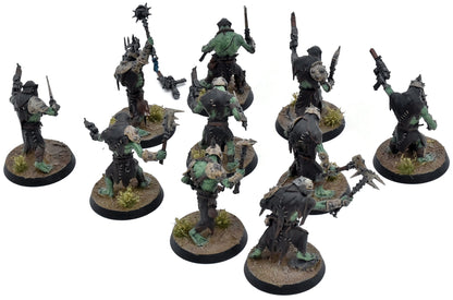 ORKS 10 Ork Boyz #1 WELL PAINTED CONVERTED Warhammer 40K 2173