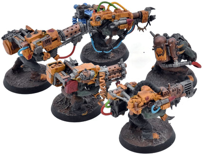 ORKS 5 Ork Lootas #1 WELL PAINTED Warhammer 40K 2197