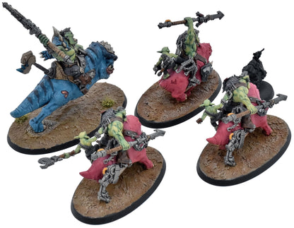 ORKS 4 Squighog Boyz #1 WELL PAINTED Warhammer 40K 2203