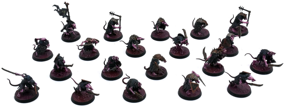 SKAVEN 20 Clanrats #1 PRO PAINTED Warhammer Fantasy 6275