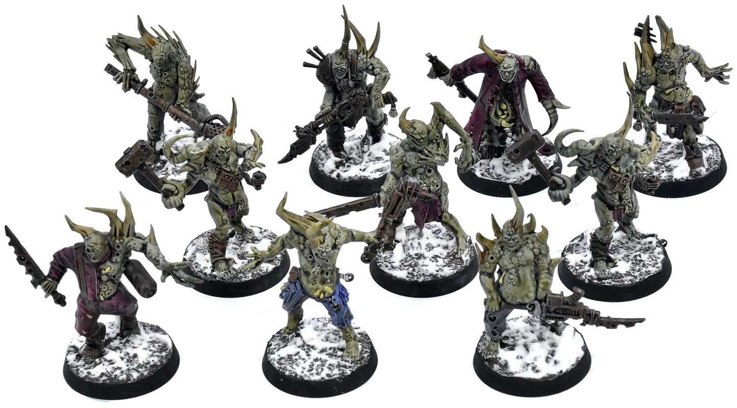 DEATH GUARD 10 Poxwalkers #1 WELL PAINTED Warhammer 40K 2401