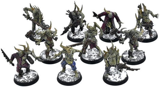 DEATH GUARD 10 Poxwalkers #1 WELL PAINTED Warhammer 40K 2401