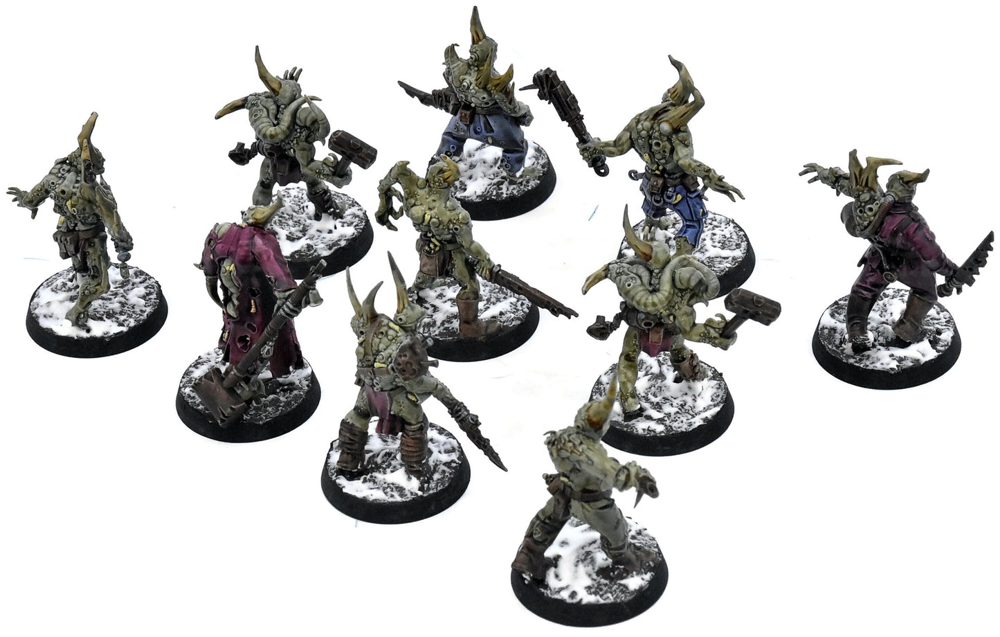 DEATH GUARD 10 Poxwalkers #1 WELL PAINTED Warhammer 40K 2401