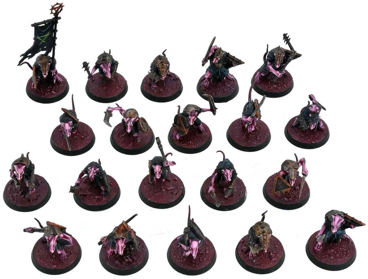 SKAVEN 20 Clanrats #2 PRO PAINTED Warhammer Fantasy 6480