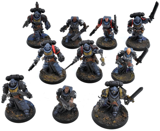 BLACK TEMPLARS 10 Primaris Crusader Squad #2 WELL PAINTED 40K 6800