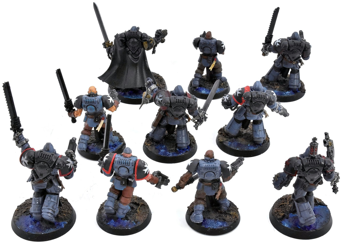 BLACK TEMPLARS 10 Primaris Crusader Squad #2 WELL PAINTED 40K 6800