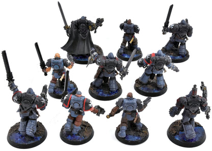 BLACK TEMPLARS 10 Primaris Crusader Squad #2 WELL PAINTED 40K 6800