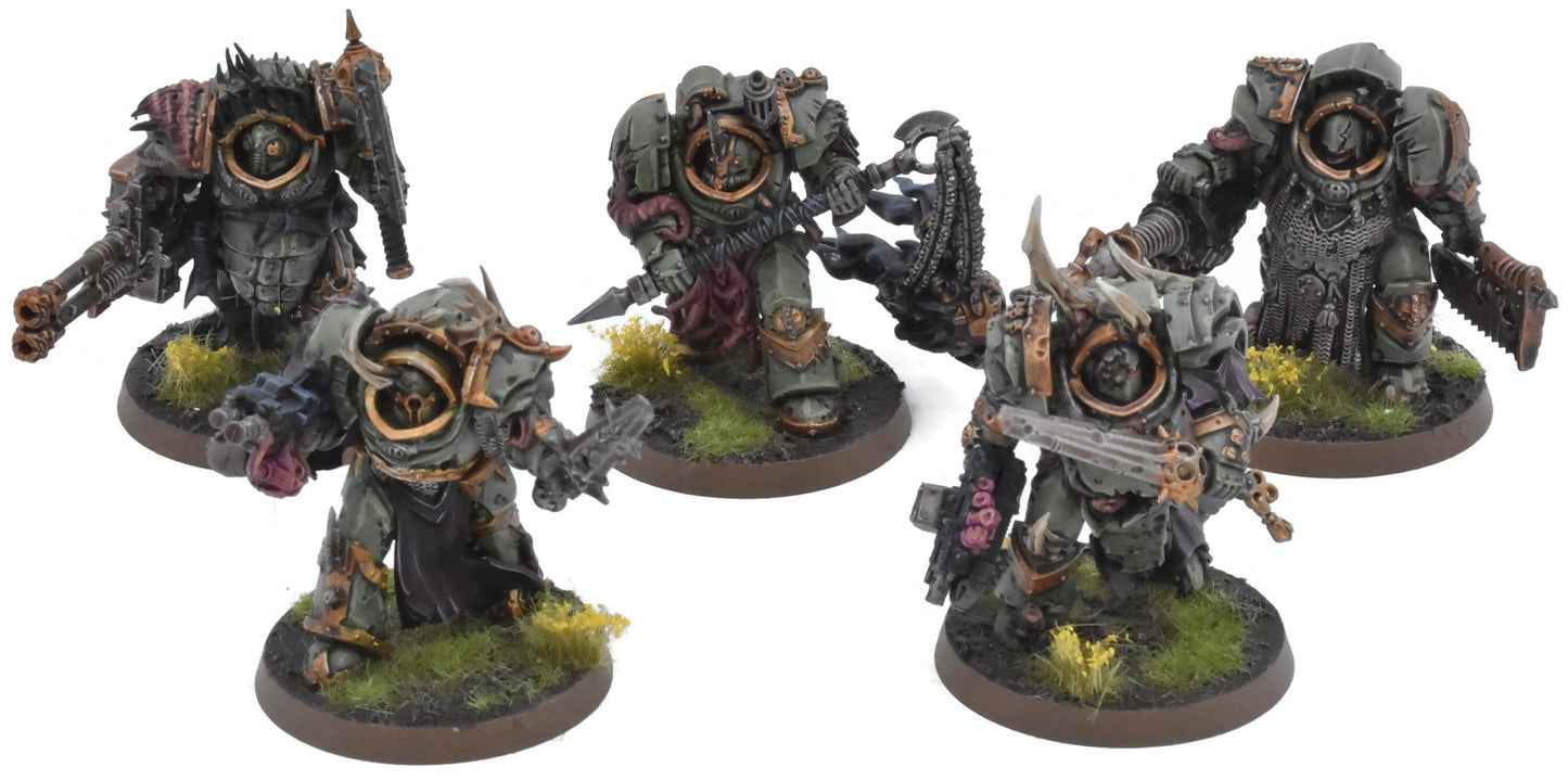 DEATH GUARD 5 Blightlord Terminators #1 PRO PAINTED Warhammer 40K 6924