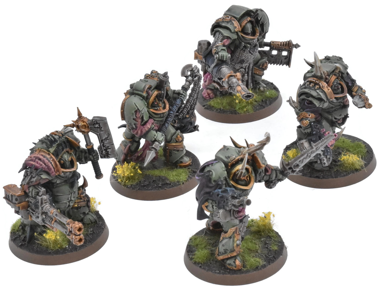 DEATH GUARD 5 Blightlord Terminators #1 PRO PAINTED Warhammer 40K 6924