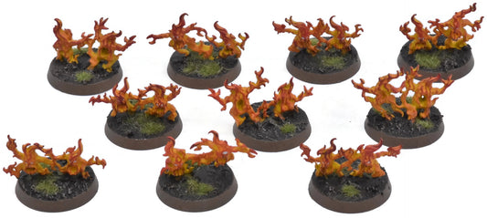 DISCIPLES OF TZEENTCH 10 Brimstone Horrors #1 COMMISSION PRO PAINTED SIGMAR 0549