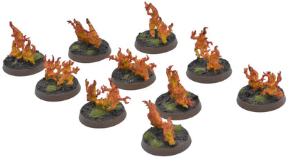 DISCIPLES OF TZEENTCH 10 Brimstone Horrors #1 PRO PAINTED Warhammer Sigmar 6948