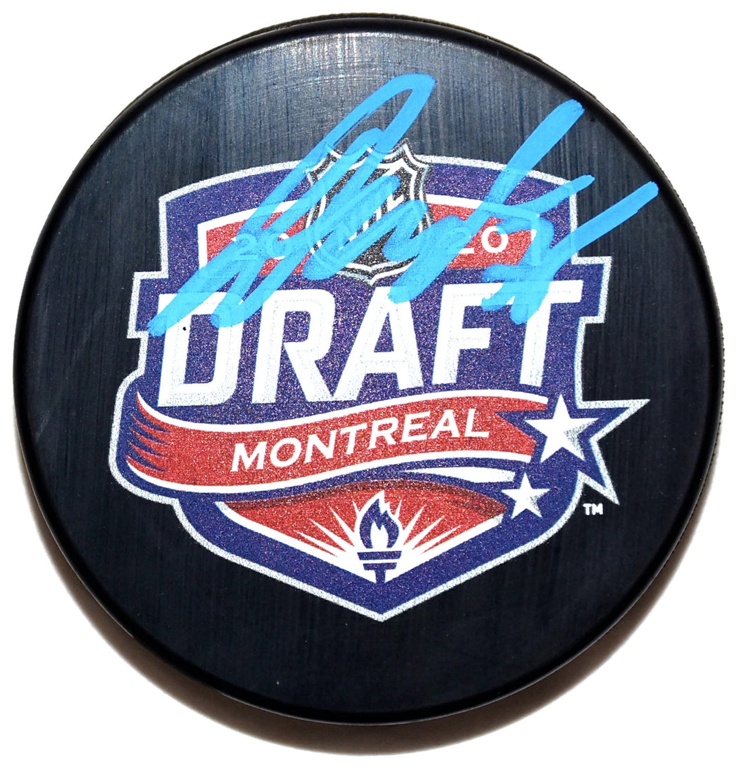 Jakub Dobes Autographed Puck - Draft