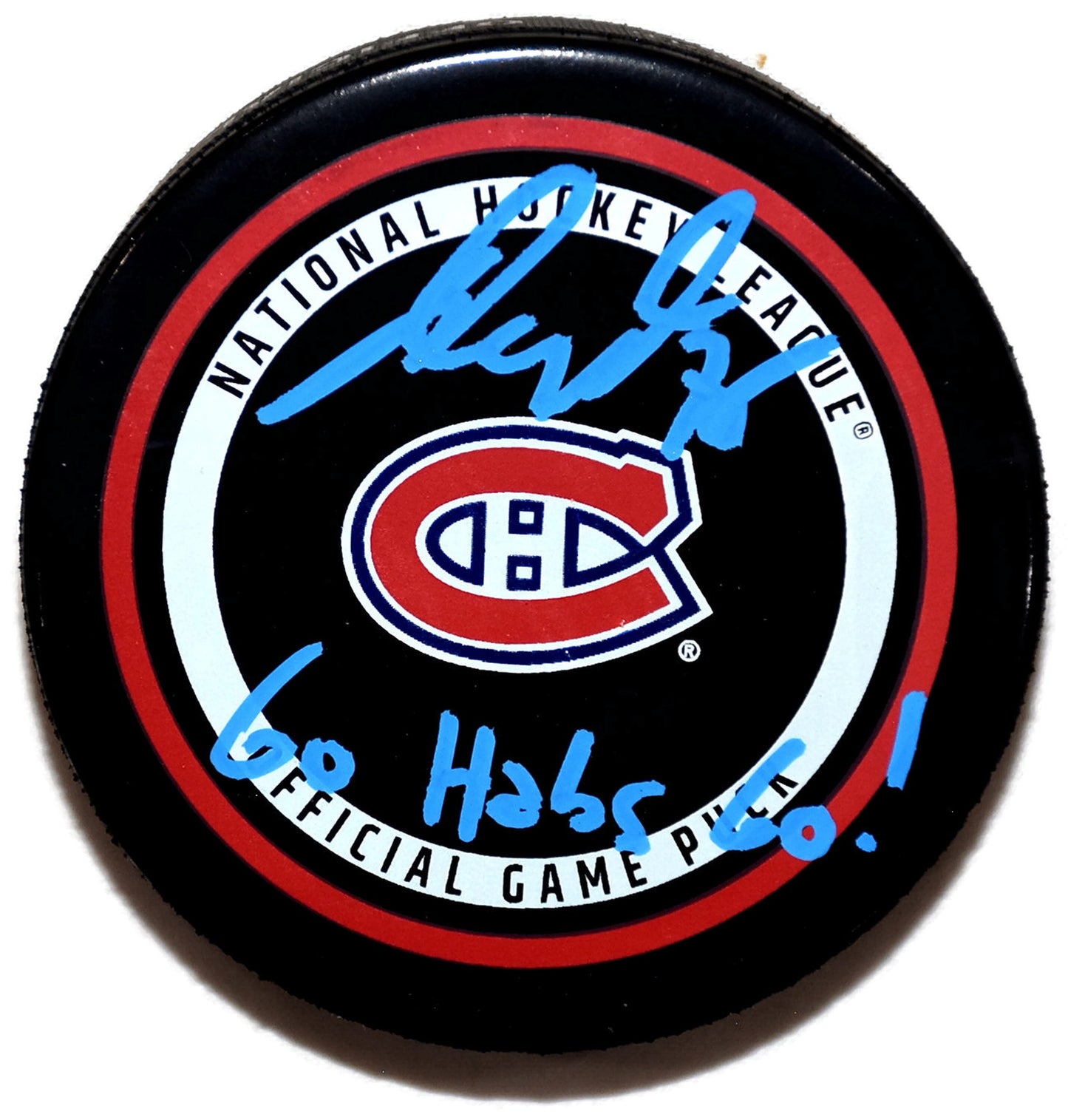 Jakub Dobes Autographed Puck - Official 2026-27 - Inscribed Go Habs Go!