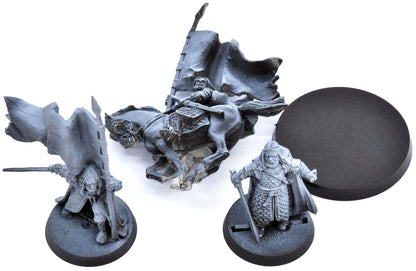 THE LORD OF THE RINGS 3 Gamling and Háma Foot & Mounted #1 METAL LOTR 8615