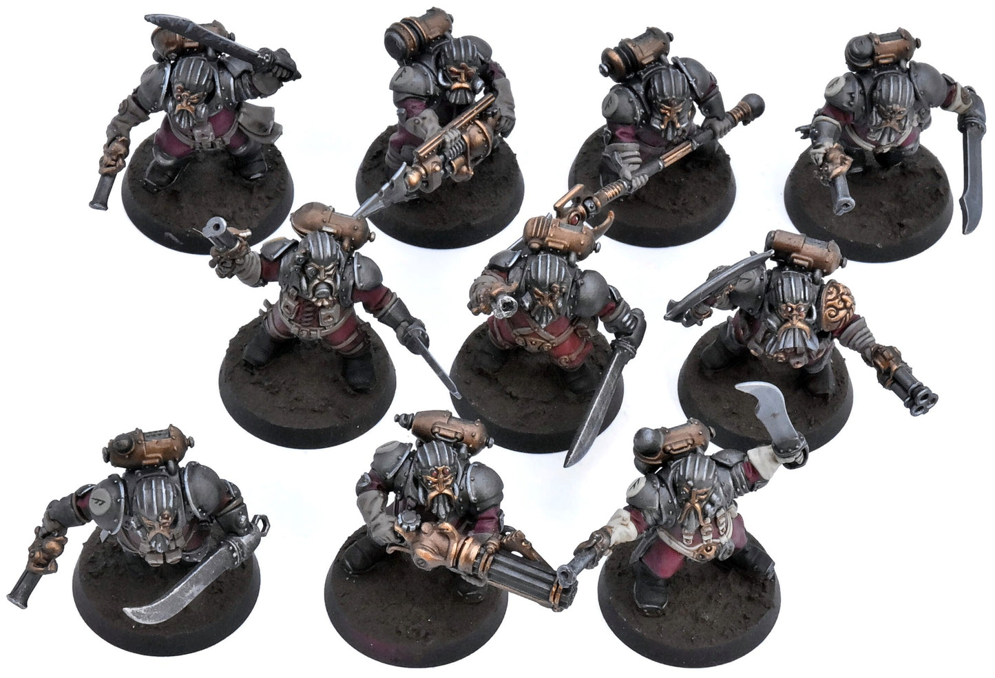 KHARADRON OVERLORDS 10 Arkanaut Company #1 PRO PAINTED Sigmar 8776