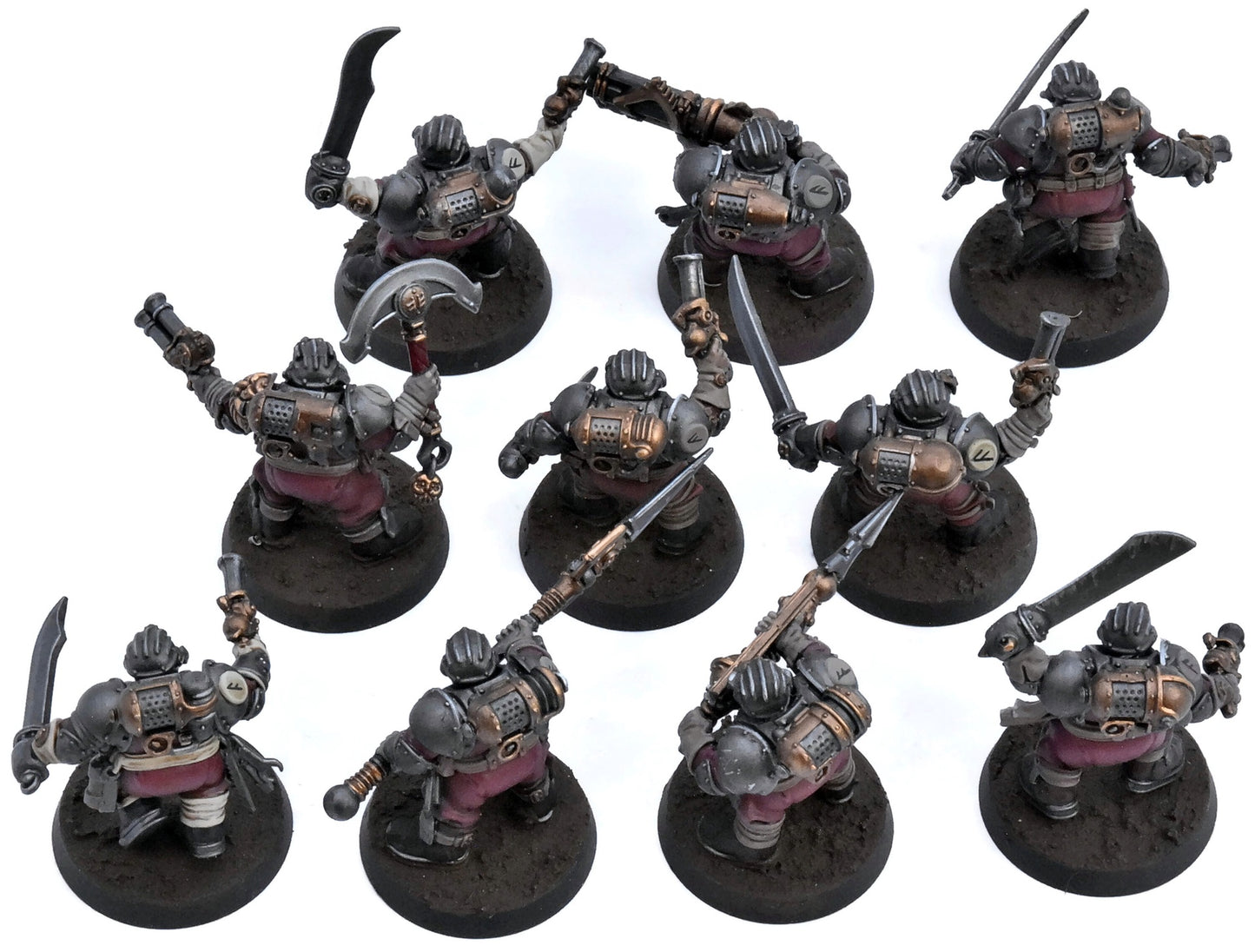 KHARADRON OVERLORDS 10 Arkanaut Company #1 PRO PAINTED Sigmar 8776