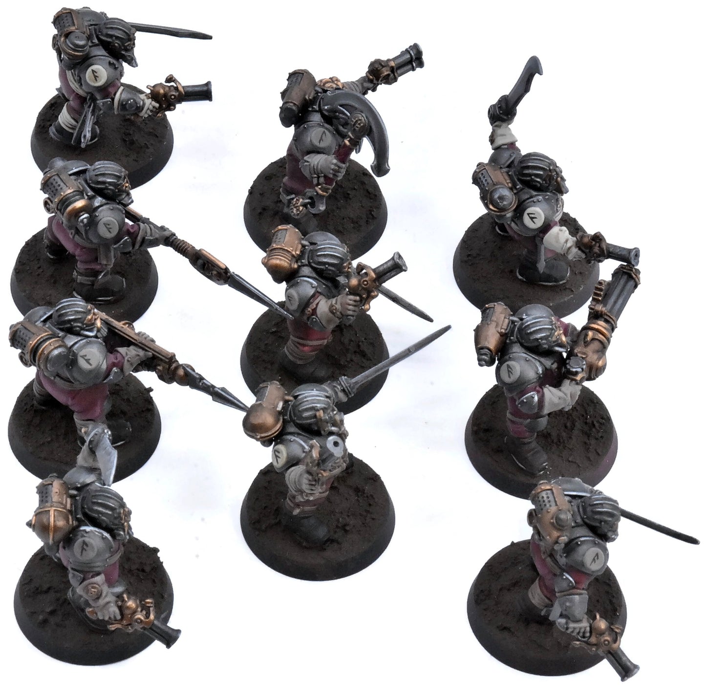 KHARADRON OVERLORDS 10 Arkanaut Company #1 PRO PAINTED Sigmar 8776