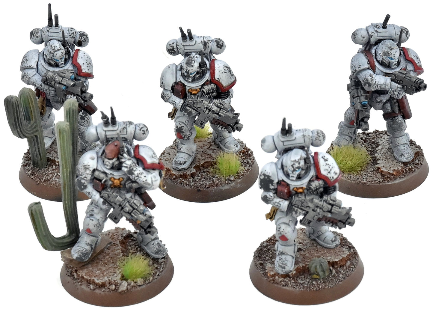 SPACE MARINES 5 Primaris Infiltrators #1 WELL PAINTED 40K White Scars 9202