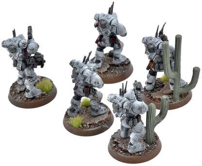 SPACE MARINES 5 Primaris Infiltrators #1 WELL PAINTED 40K White Scars 9202