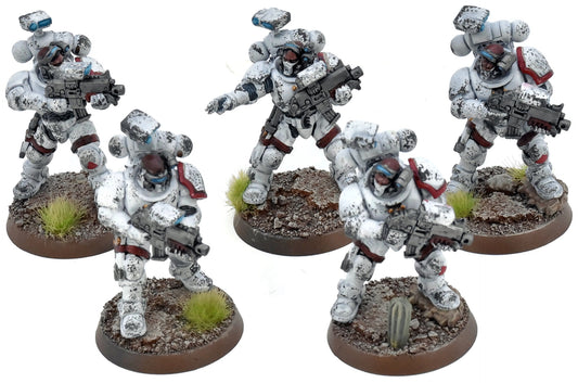 SPACE MARINES 5 Incursors #1 WELL PAINTED Warhammer 40K White Scars 9288