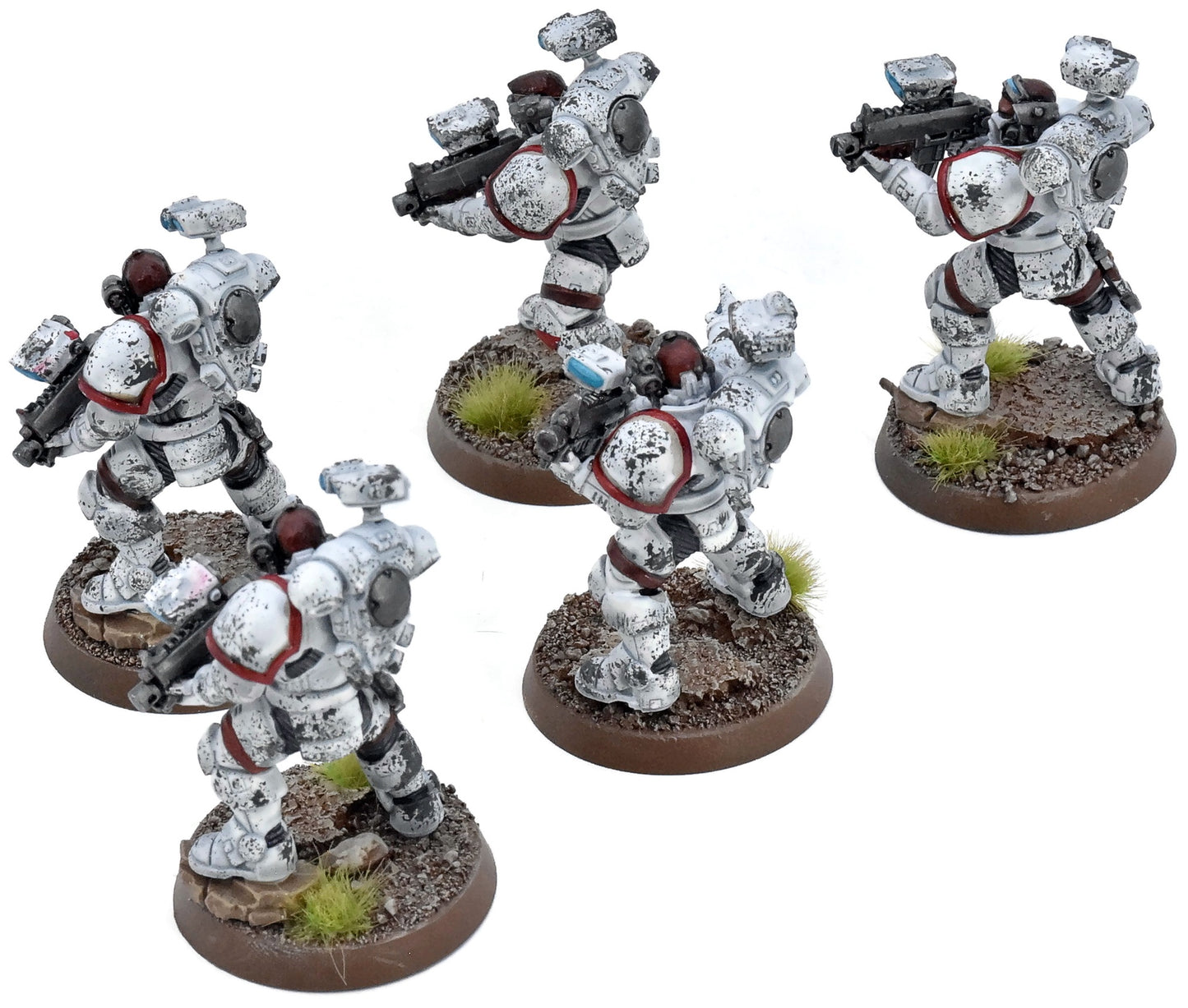 SPACE MARINES 5 Incursors #1 WELL PAINTED Warhammer 40K White Scars 9288