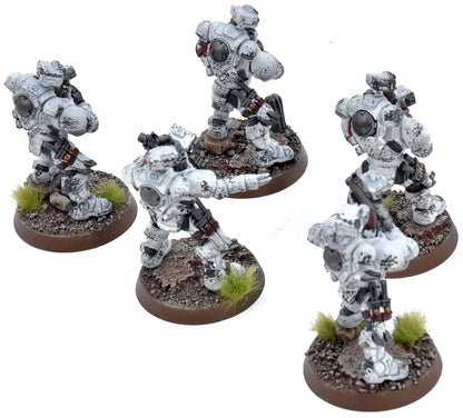 SPACE MARINES 5 Incursors #1 WELL PAINTED Warhammer 40K White Scars 9288