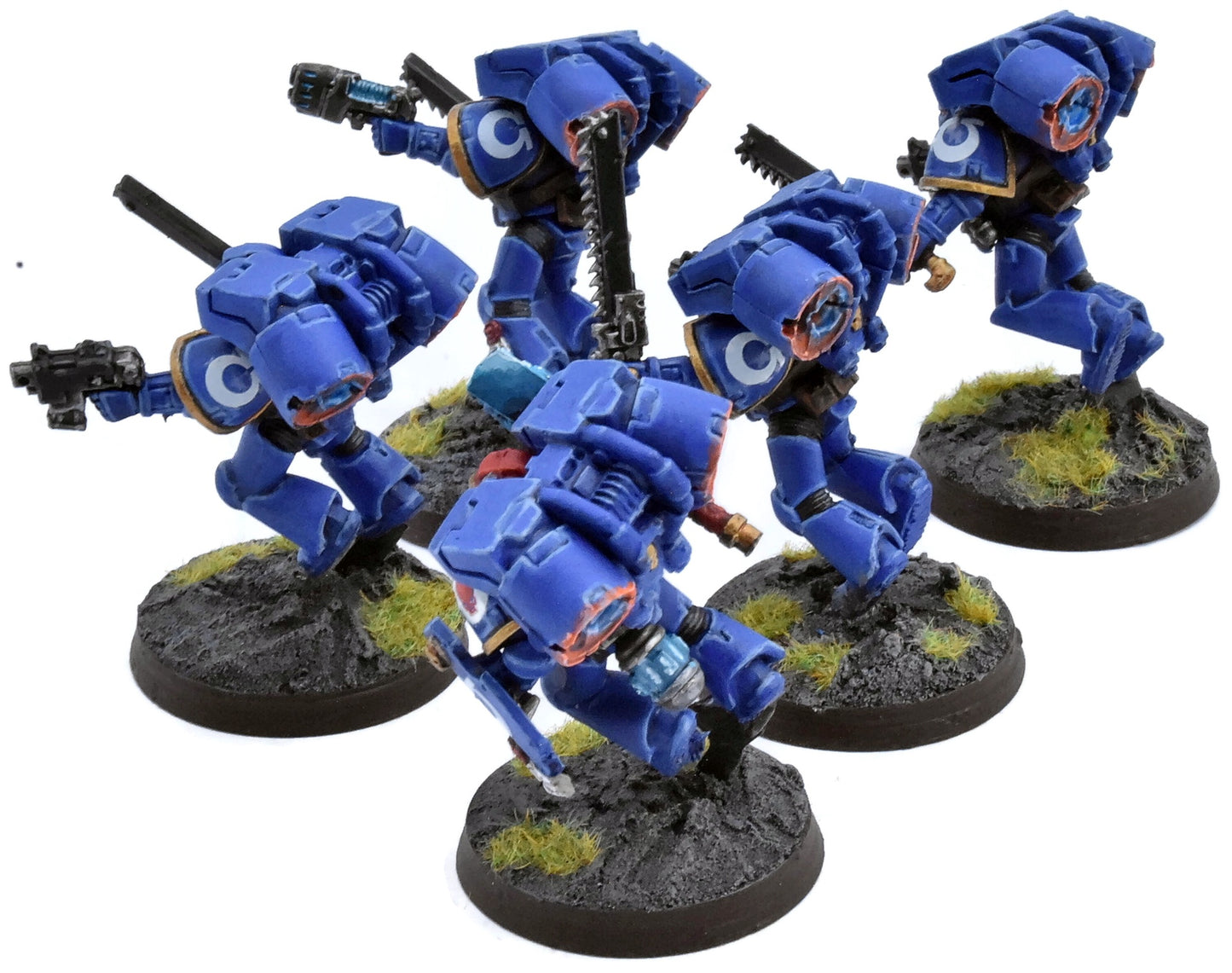 SPACE MARINES 5 Vanguard Veteran Squad #1 WELL PAINTED Warhammer 40K 8967