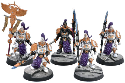 ADEPTUS CUSTODES 5 Custodian Wardens #8 WELL PAINTED Warhammer 40K 7388
