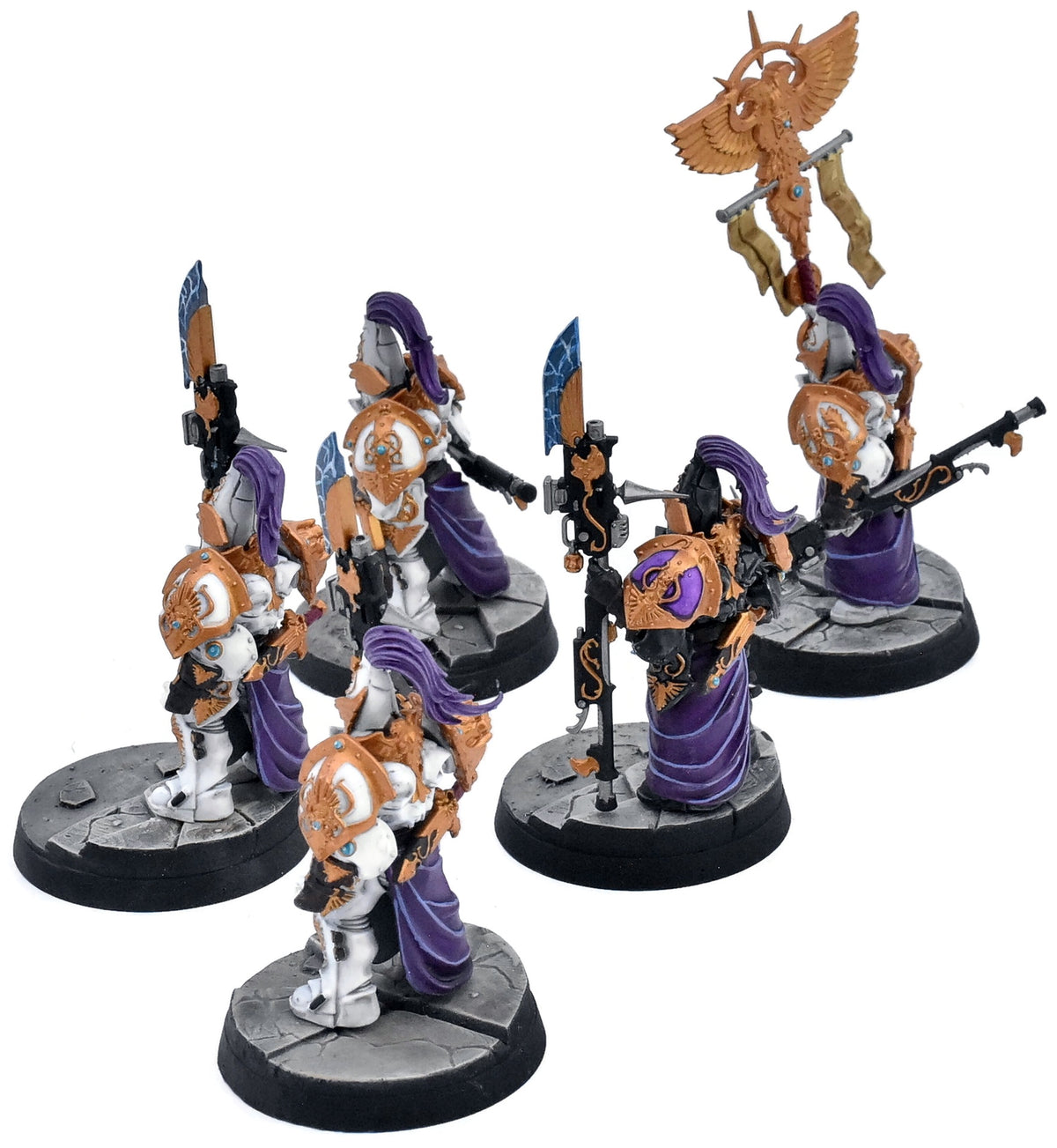 ADEPTUS CUSTODES 5 Custodian Wardens #8 WELL PAINTED Warhammer 40K 7388