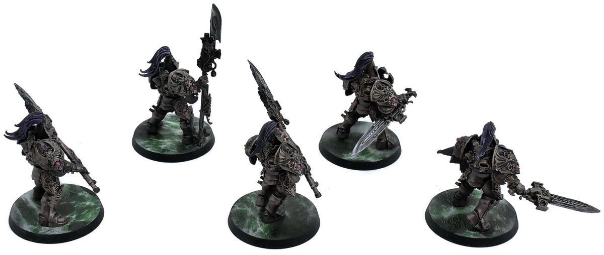 ADEPTUS CUSTODES 5 Custodian Guard Squad #1 WELL PAINTED Warhammer 40K 7708