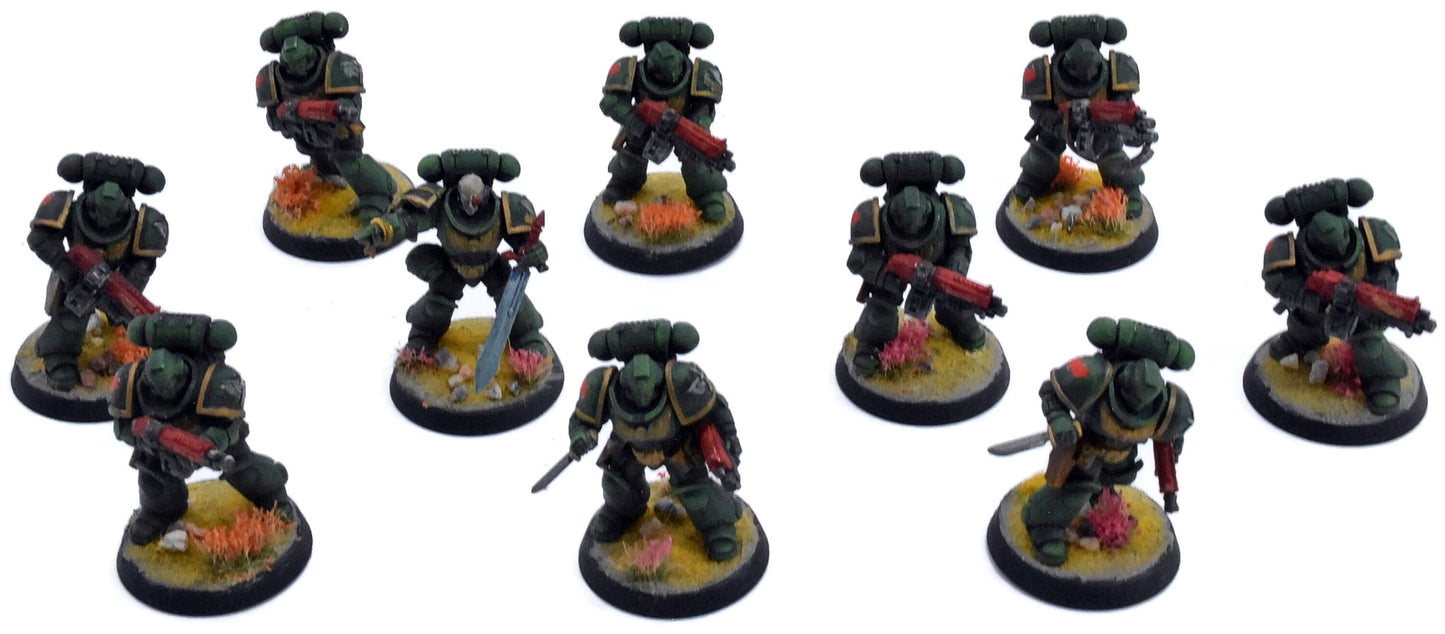 DARK ANGELS 10 Intercessors #1 40K 9735 WELL PAINTED