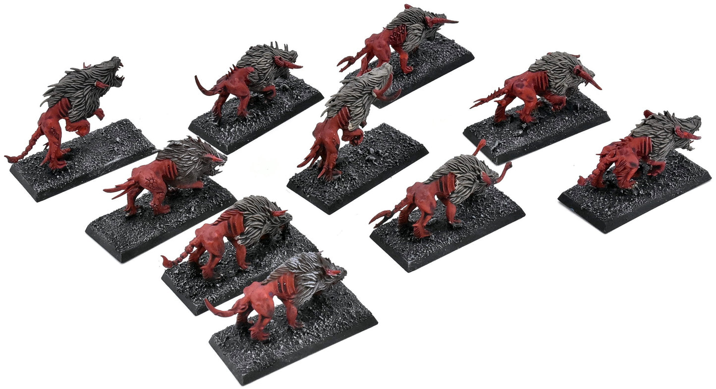 WARRIORS OF CHAOS 10 Chaos Warhounds #3 Warhammer Old World 0857
