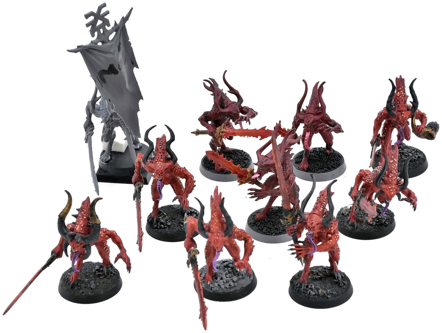 BLADES OF KHORNE 10 Bloodletters Of Khorne #6 Warhammer Sigmar 0895