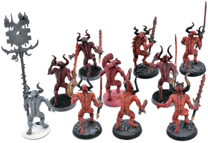 BLADES OF KHORNE 10 Bloodletters Of Khorne #4 Warhammer Sigmar 0970