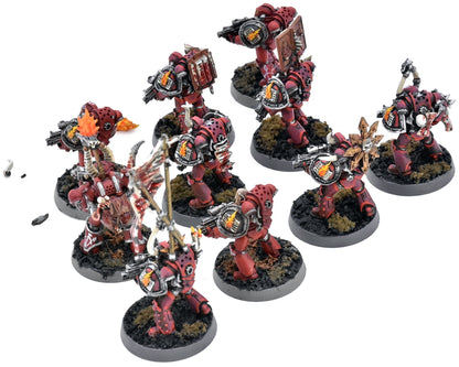 CHAOS SPACE MARINES 10 Chaos Space Marines #3 WELL PAINTED Warhammer 40K 1007