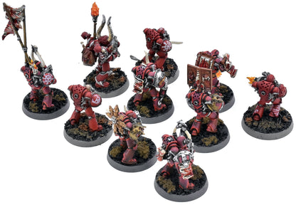 CHAOS SPACE MARINES 10 Chaos Space Marines #3 WELL PAINTED Warhammer 40K 1007