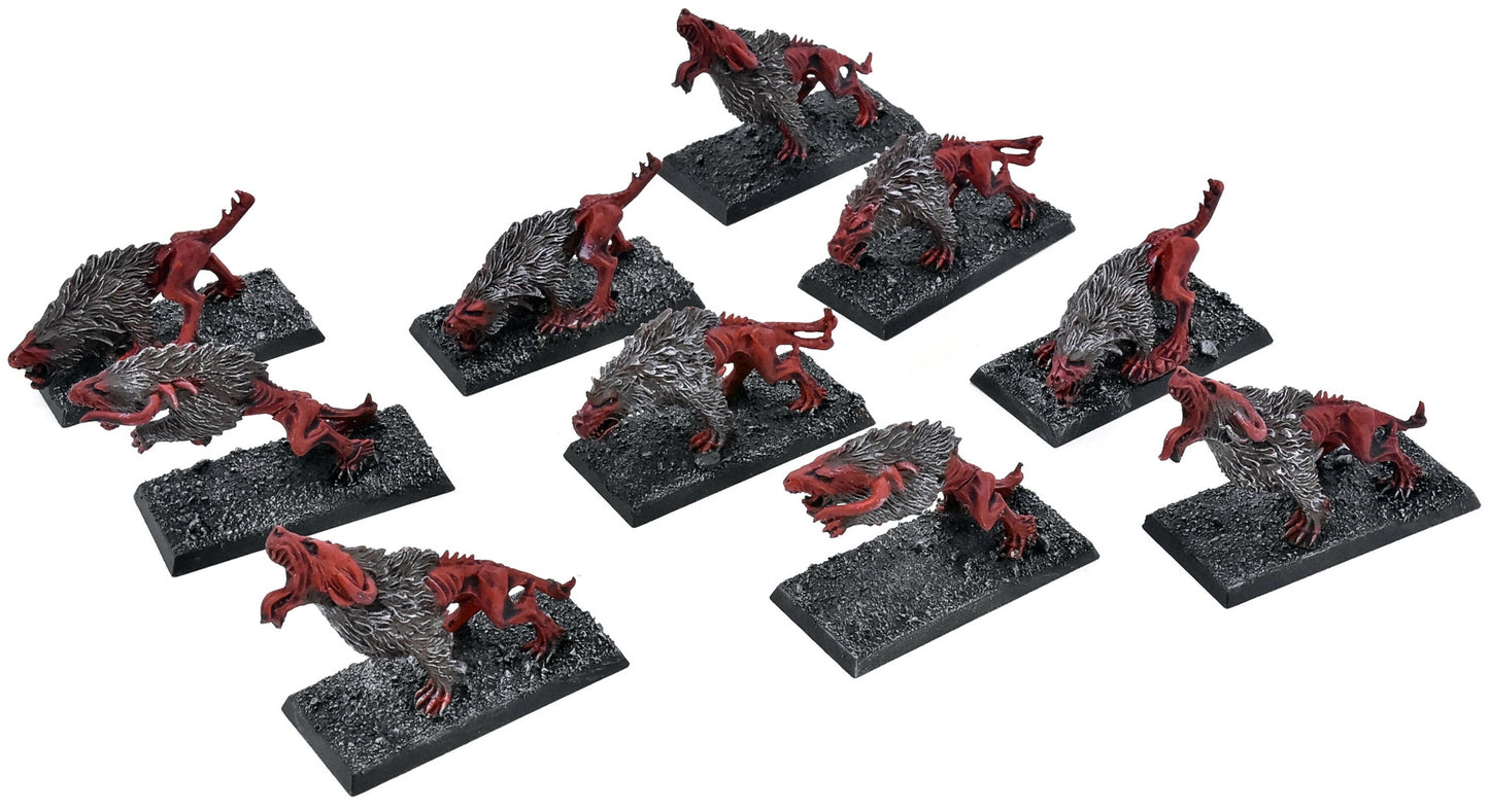 WARRIORS OF CHAOS 10 Chaos Warhounds #1 Warhammer Old World 1014