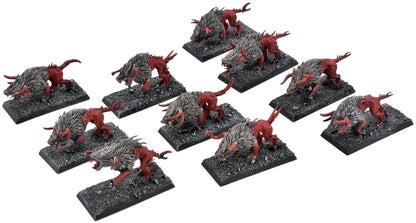 WARRIORS OF CHAOS 10 Chaos Warhounds #2 Warhammer Old World 1021