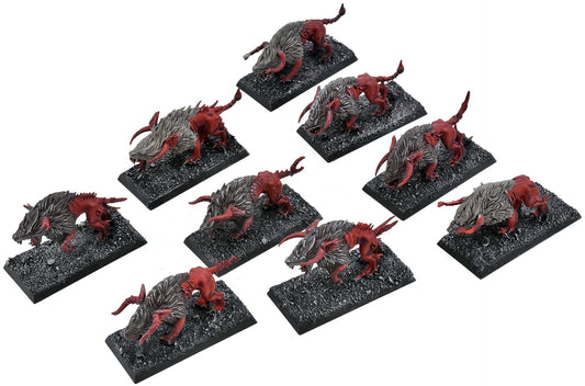 WARRIORS OF CHAOS 9 Chaos Warhounds #4 Warhammer Old World 1038