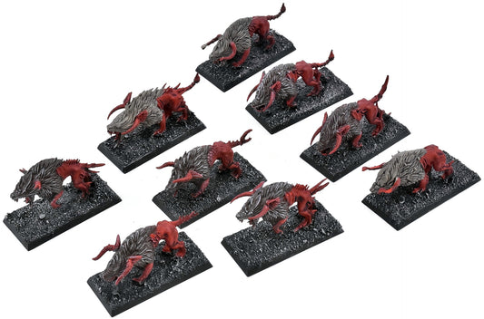 WARRIORS OF CHAOS 9 Chaos Warhounds #4 Warhammer Old World 1038