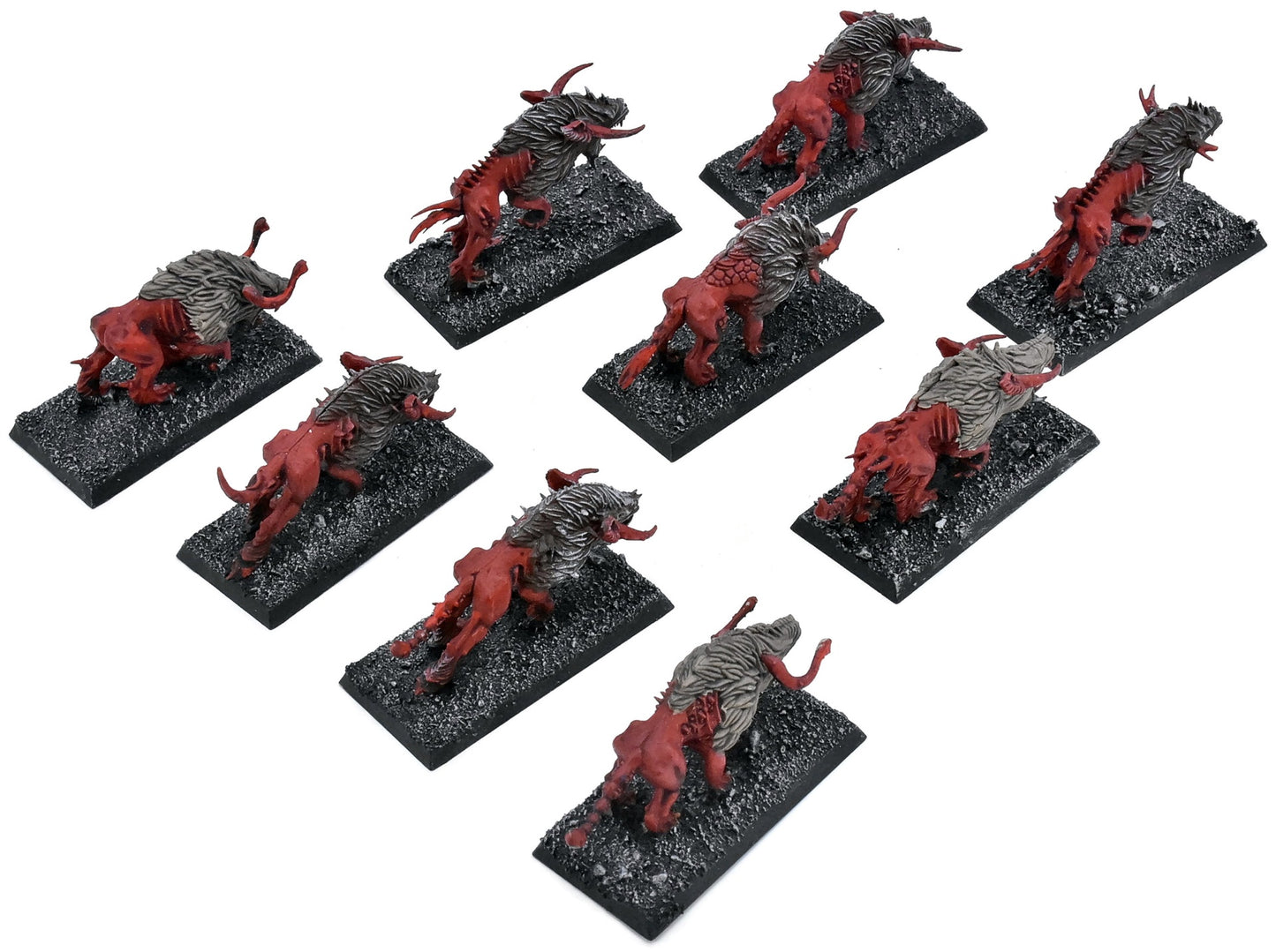 WARRIORS OF CHAOS 9 Chaos Warhounds #4 Warhammer Old World 1038