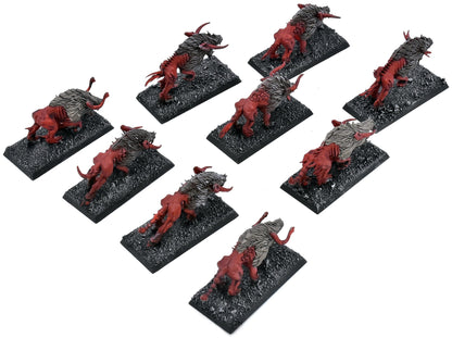 WARRIORS OF CHAOS 9 Chaos Warhounds #4 Warhammer Old World 1038