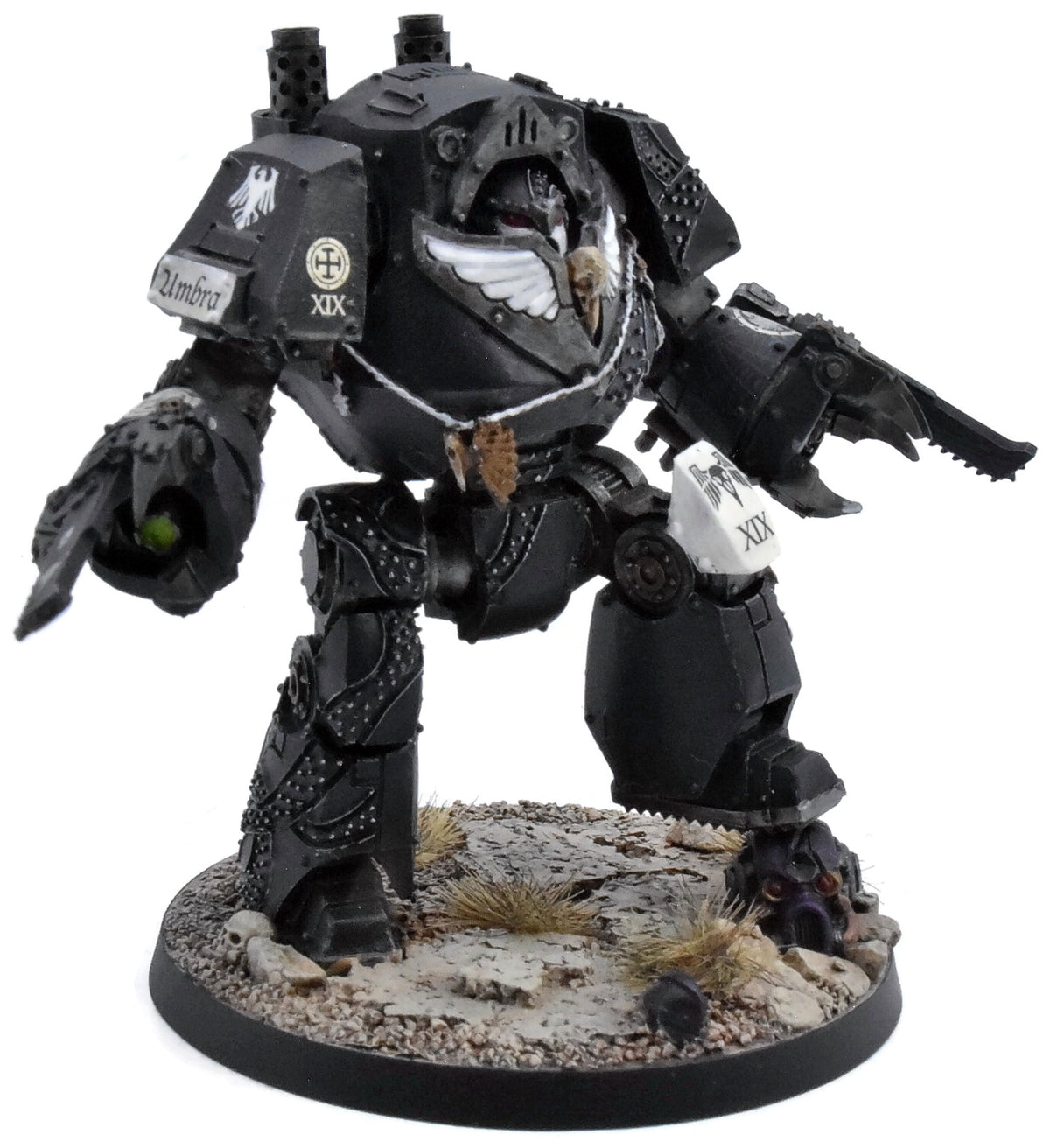 THE HORUS HERESY - Contemptor Dreadnought #1 WELL PAINTED raven guard 9306