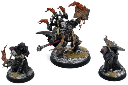CHAOS SPACE MARINES Dark Apostle With Dark Disciples #1 WELL PAINTED 40K 9337