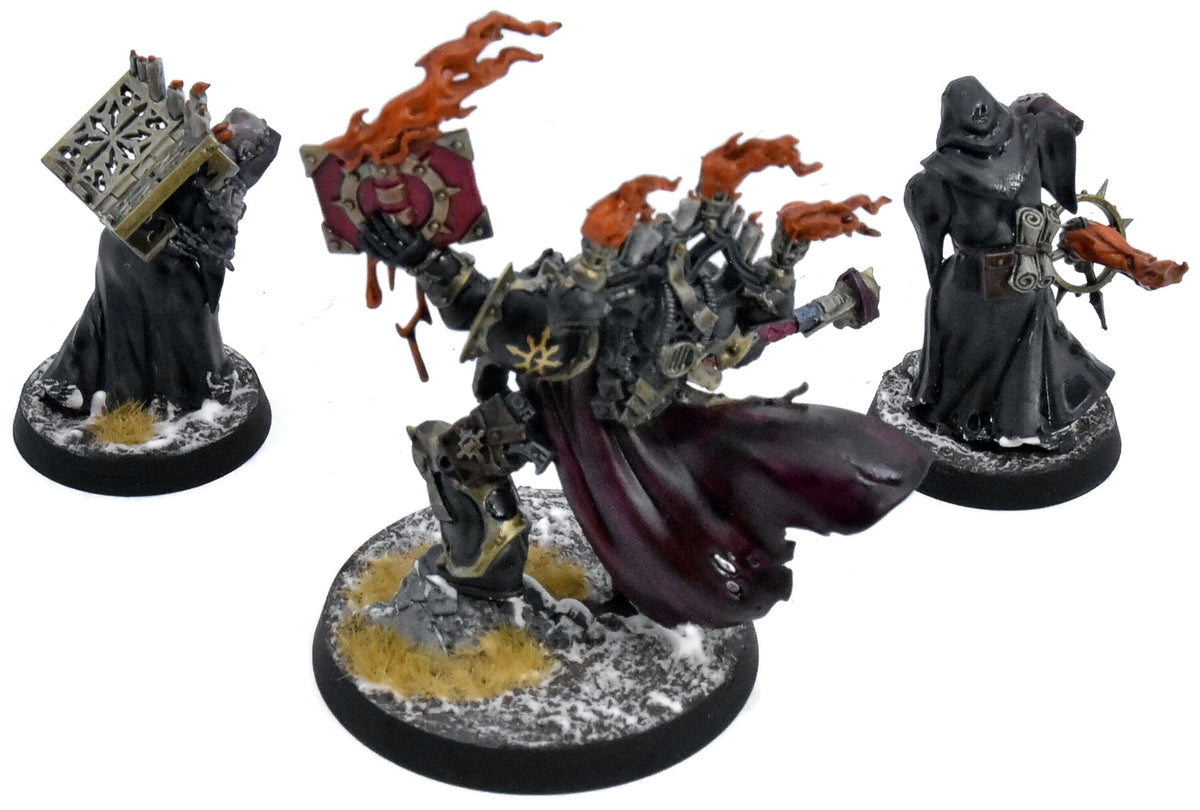 CHAOS SPACE MARINES Dark Apostle With Dark Disciples #1 WELL PAINTED 40K 9337
