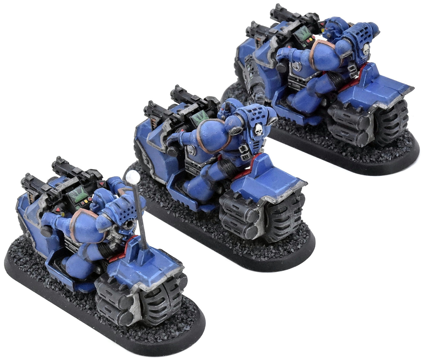 SPACE MARINES 3 Bikers #3 PAINTED Warhammer 40K 1496